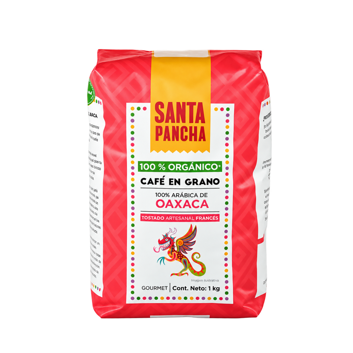Café Santa Pancha Tostado Francés, bolsa de frente