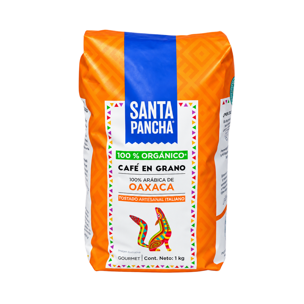Café Santa Pancha Tostado Italiano, bolsa de frente