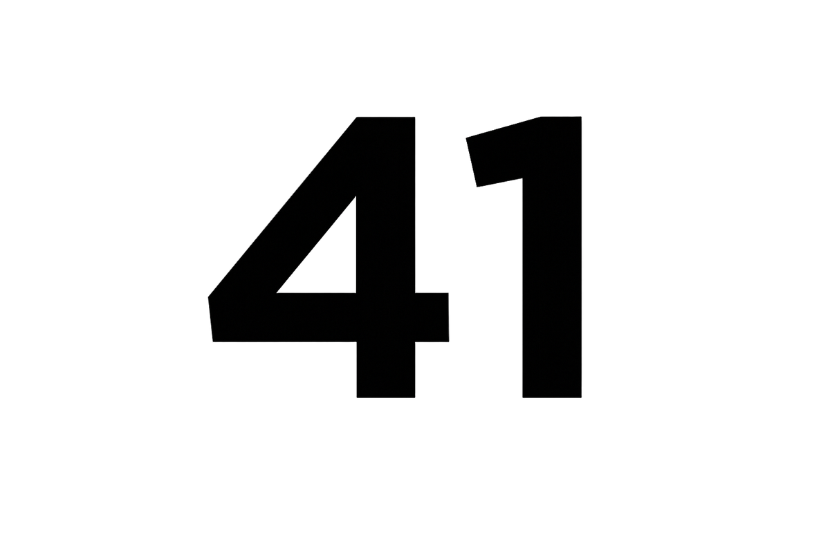 make a number 41, with gotham bold font