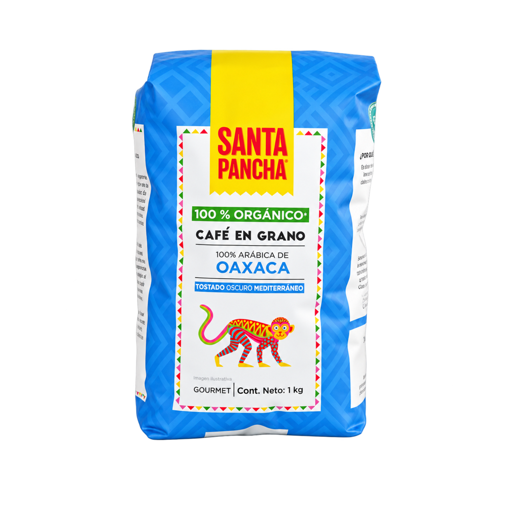 Café Santa Pancha Tostado Mediterráneo, bolsa de frente